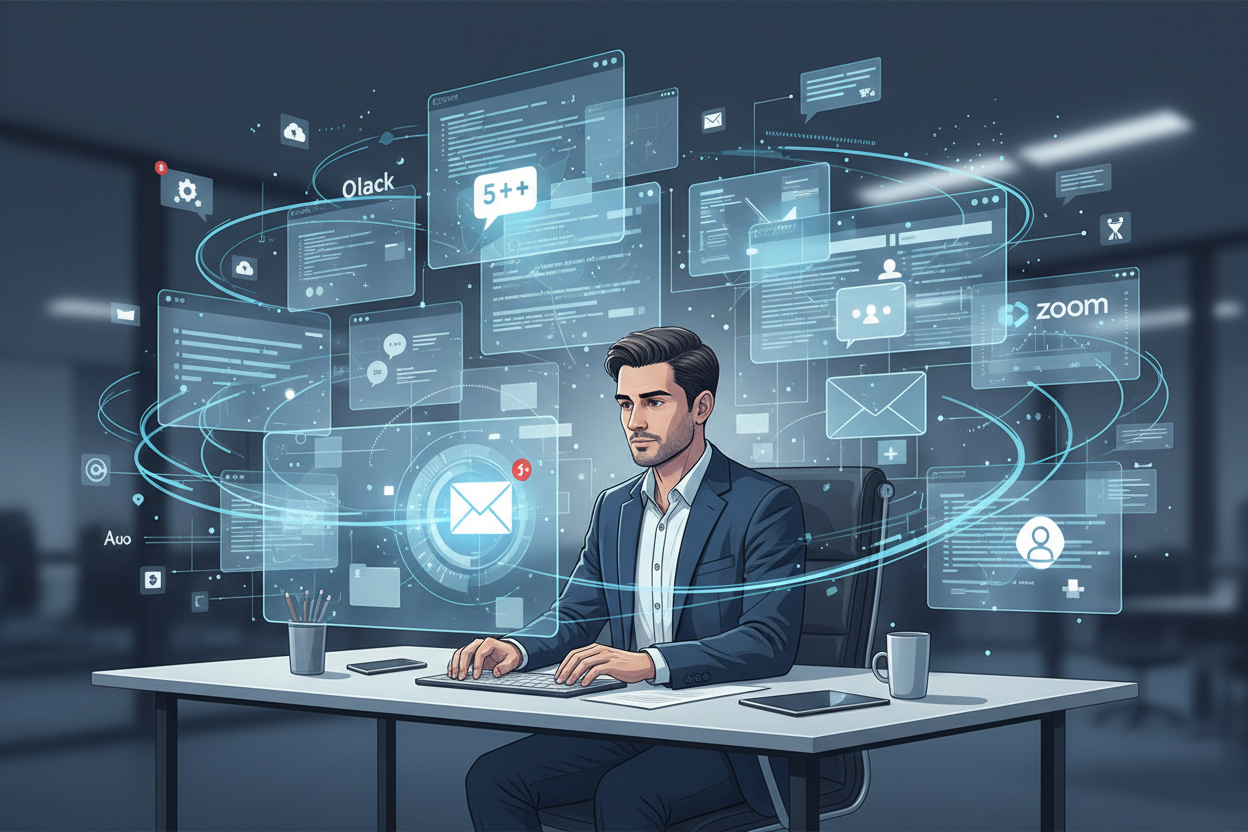 Digitale Arbeit führt durch Tools, Kommunikation und Informationsflut oft zu mehr Komplexität im Arbeitsalltag