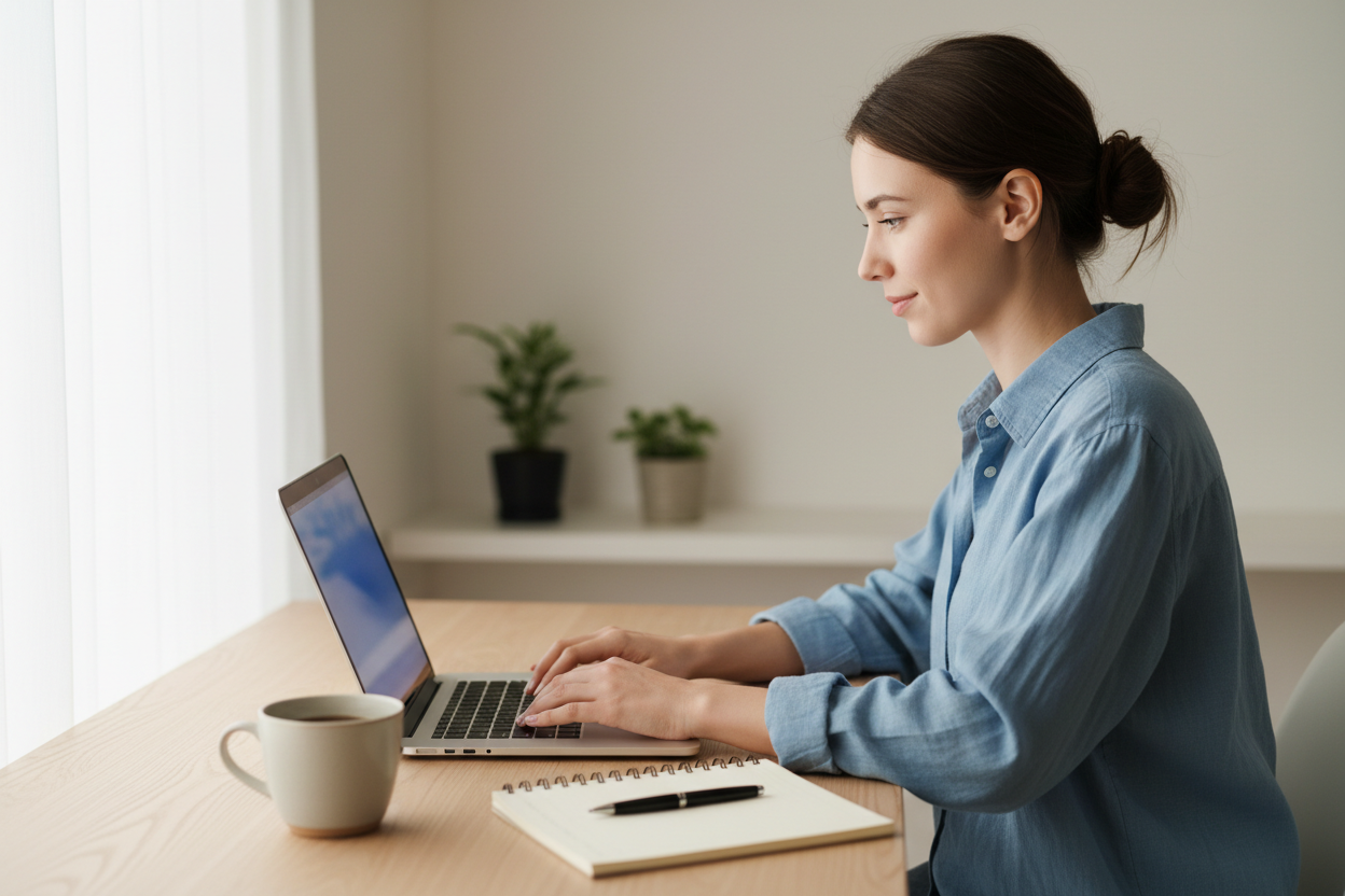 Fokus und Konzentration im ruhigen Arbeitsalltag