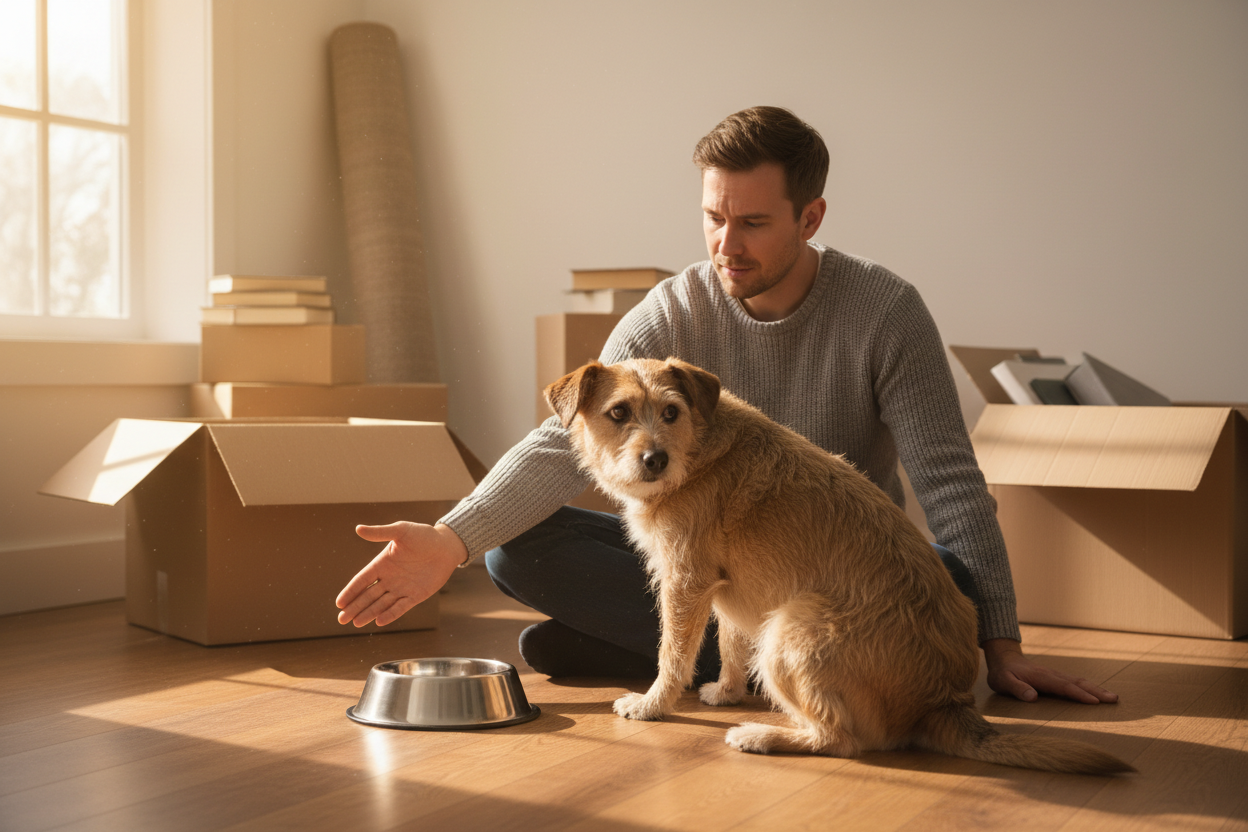 Frisst ein Hund nach dem Einzug nicht, ist das meist Teil der Eingewöhnung. Erfahre, warum das normal ist, wie lange es dauern kann und was deinem Hund jetzt hilft.