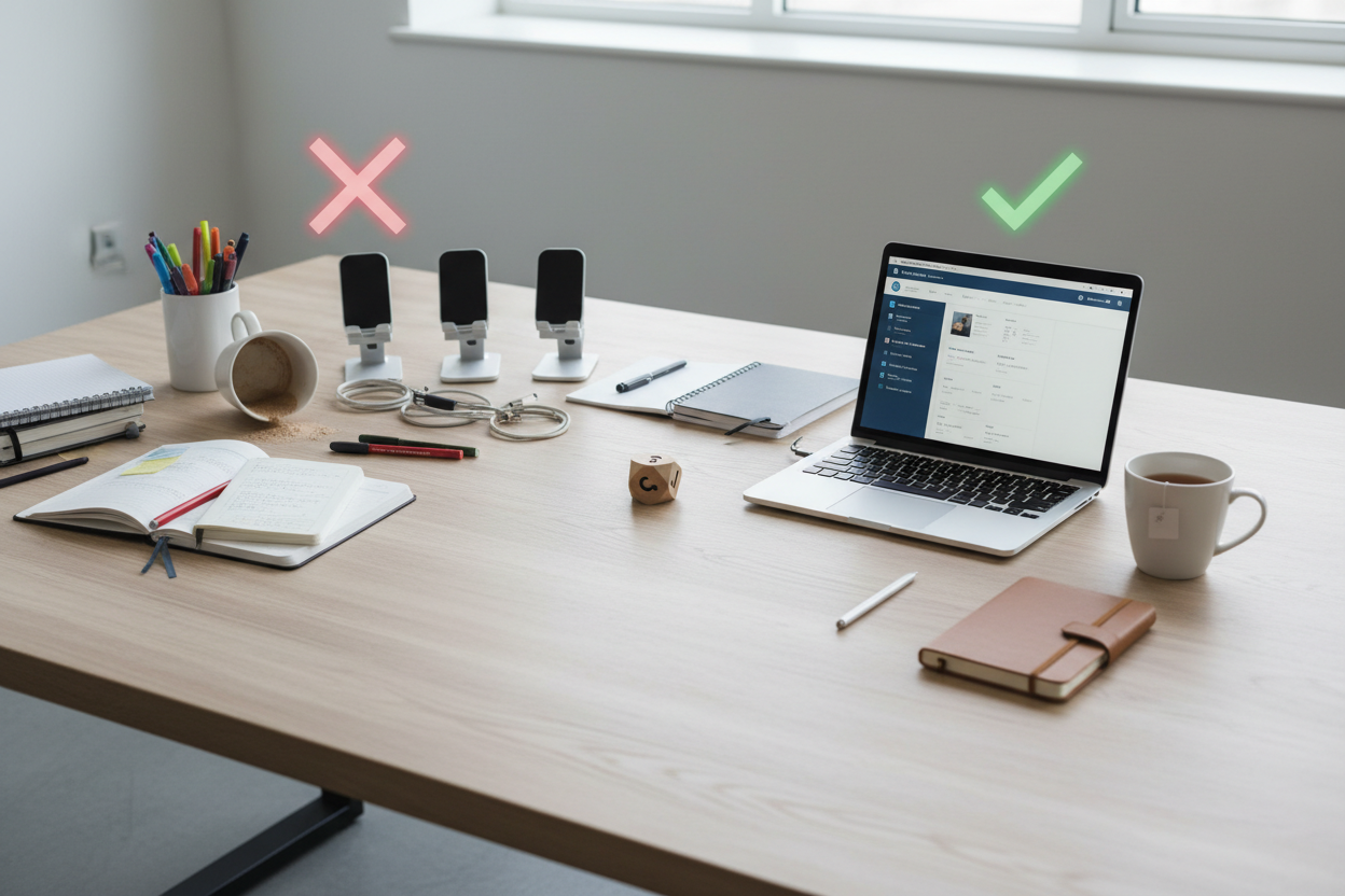 Viele Tools versprechen mehr Produktivität. Wie du entscheidest, welche Tools du wirklich brauchst und dein System vereinfachst.