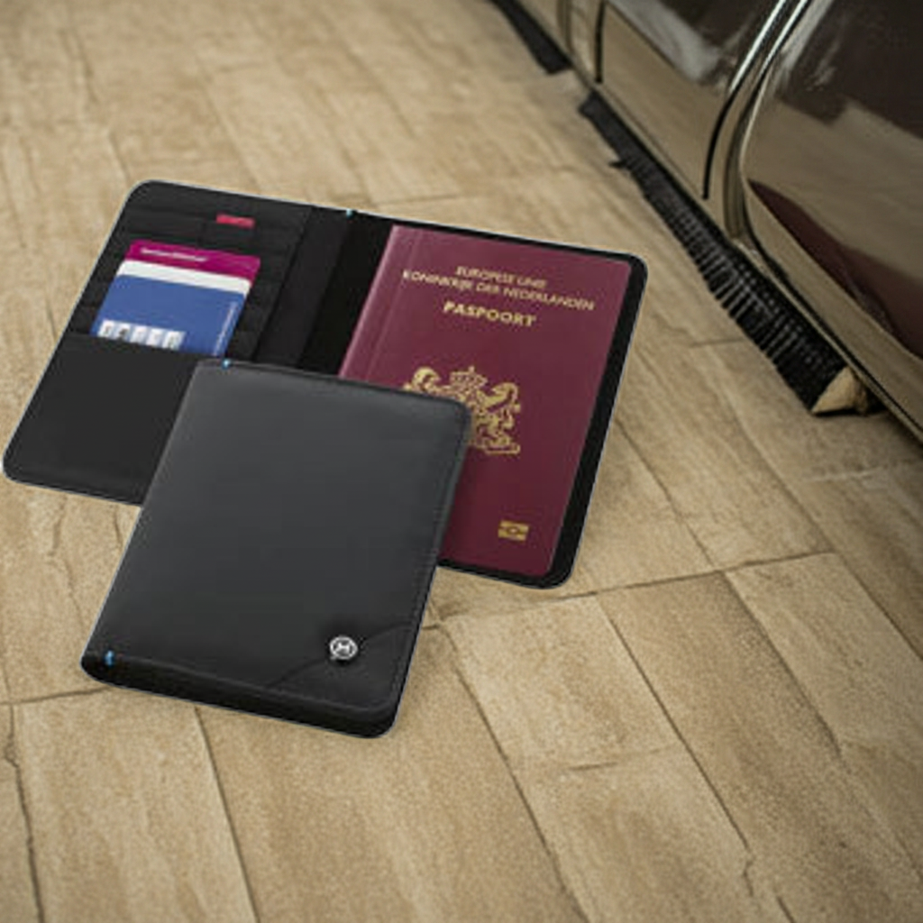 FitStart Travel Basic RFID-Reisepasshülle – schlichte Schutzhülle für Reisepass und Karten, ideal für sicheres Reisen unterwegs.