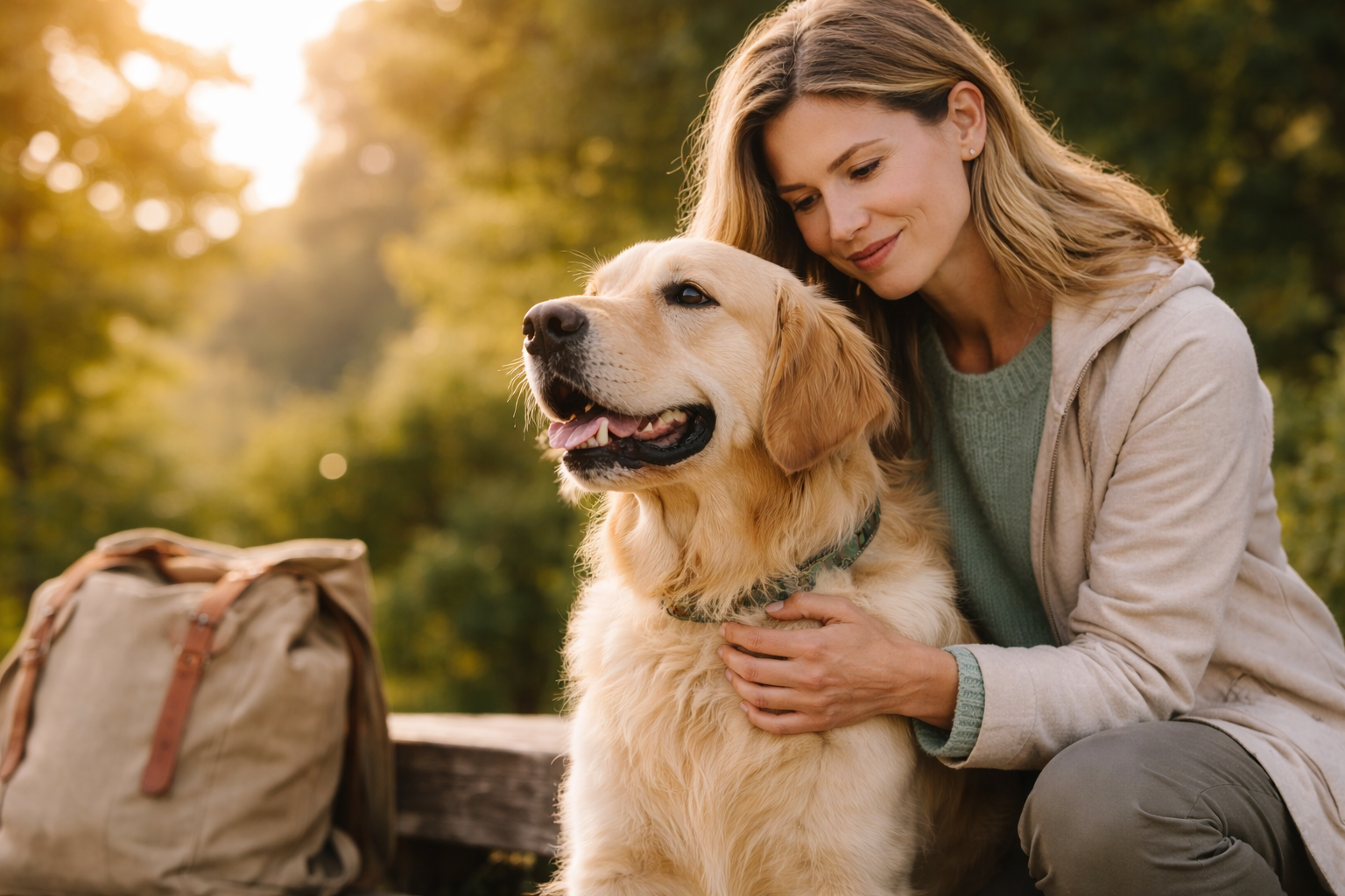 Frau mit ihrer Katze in ruhiger Umgebung – liebevolle, langfristige Begleitung mit FitStart Katze Care