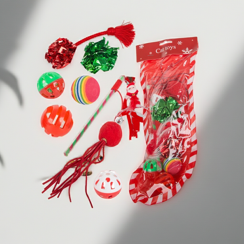 Katzen-Spielzeugbälle im Set für Indoor-Spiel und Beschäftigung