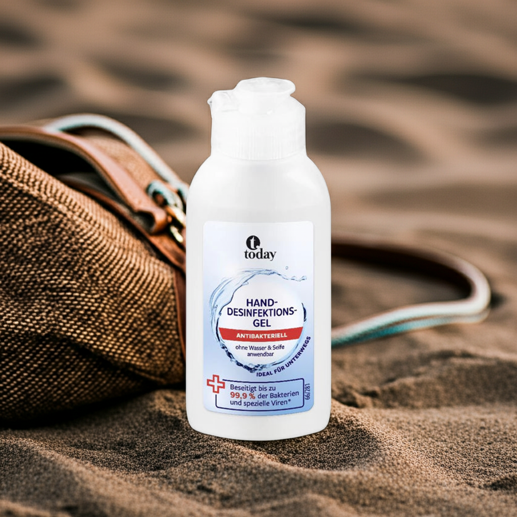 FitStart Travel Handdesinfektionsgel 50 ml – kompaktes Desinfektionsgel für saubere Hände unterwegs, ideal für Reisen, Alltag und Handgepäck.
