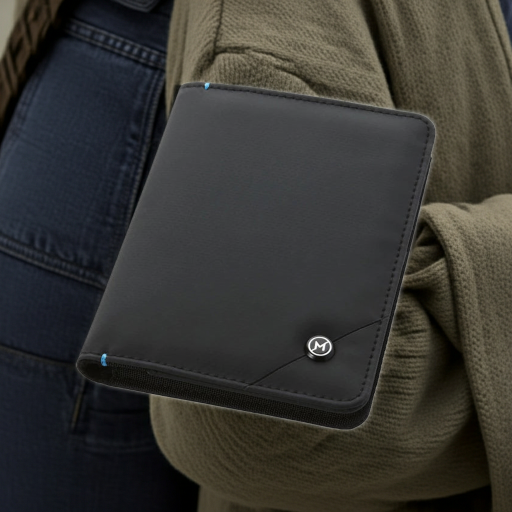 FitStart Travel Basic RFID-Reisepasshülle – schlichte Schutzhülle für Reisepass und Karten, ideal für sicheres Reisen unterwegs.