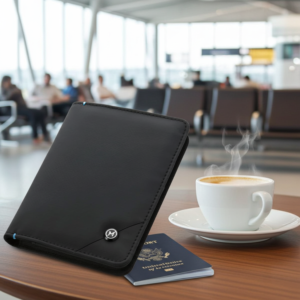 RFID-Reisepasshülle von FitStart Travel Basic – kompakte Hülle zur Aufbewahrung von Reisepass und Karten auf Reisen.