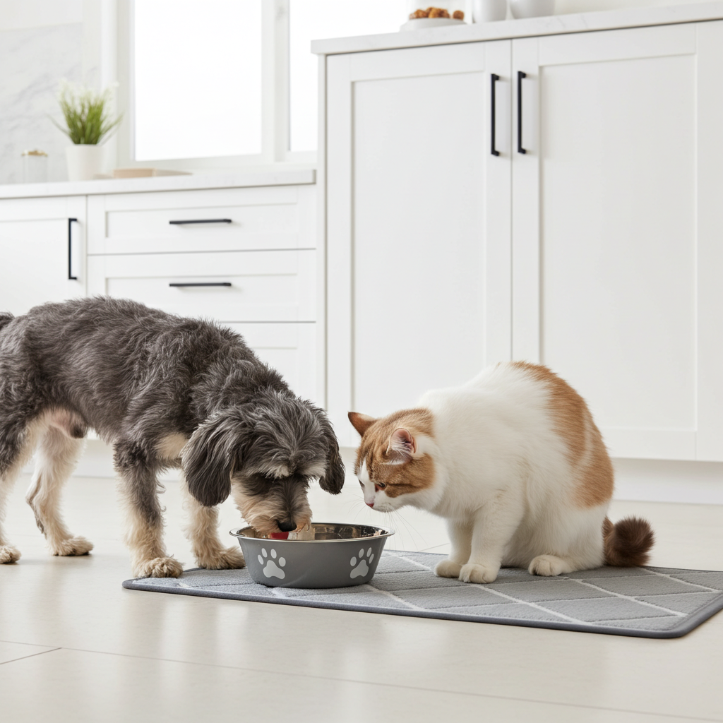 FitStart Pets Hund & Katze Basic Edelstahl-Napf 18 cm – robuster Napf für Futter und Wasser im täglichen Gebrauch.