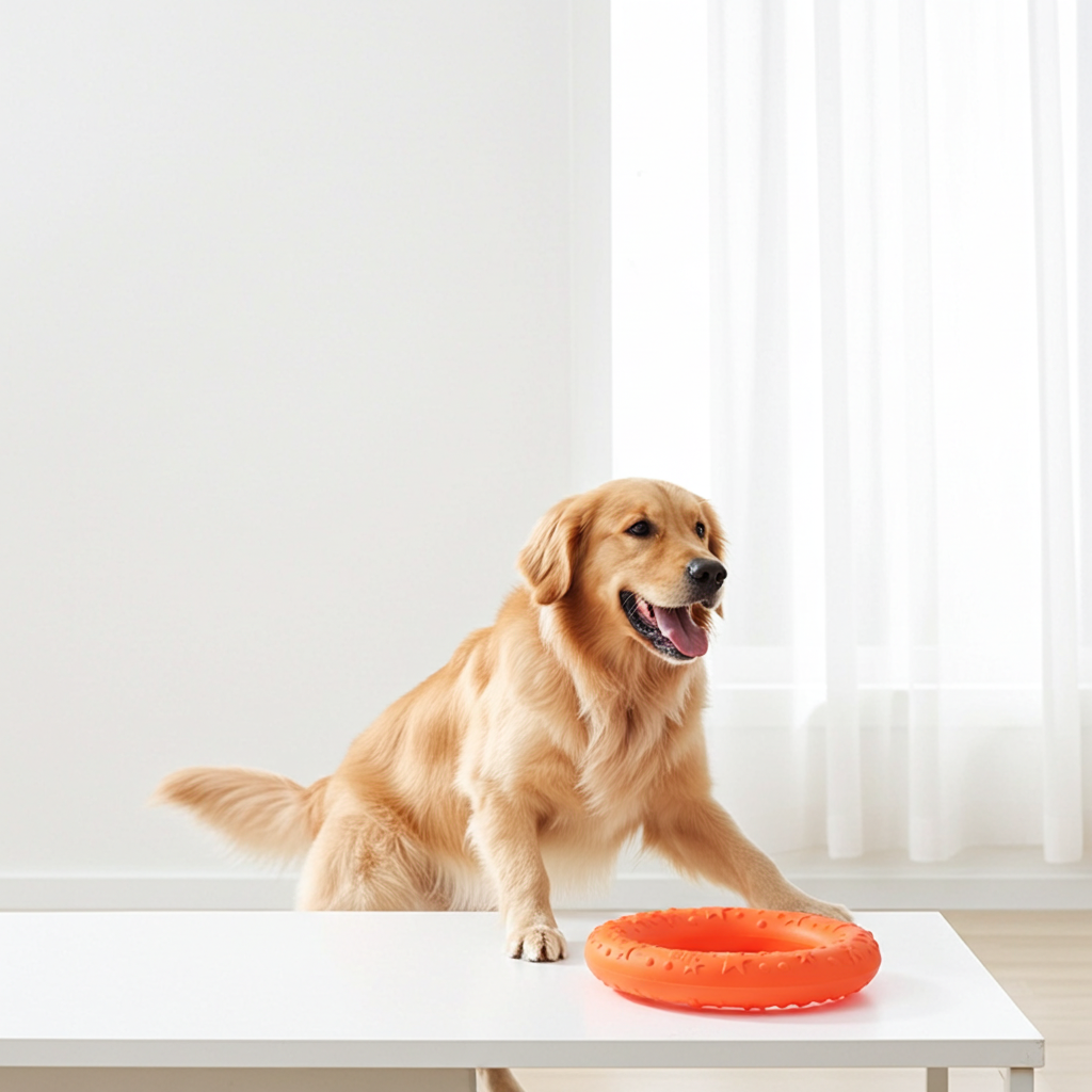 FitStart Pets Hund Basic Gummiring – strapazierfähiges Hundespielzeug für Zieh- und Apportierspiele.