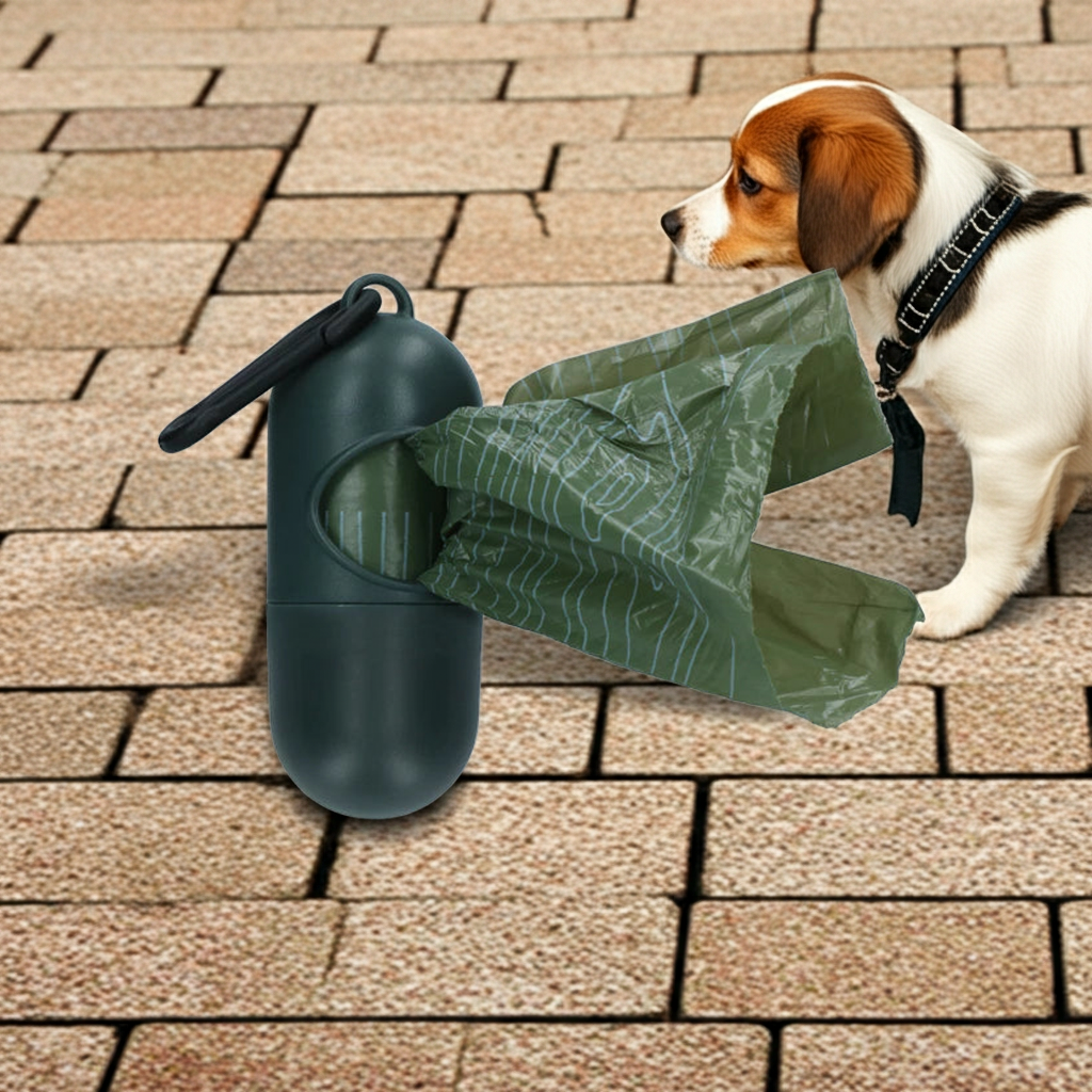 FitStart Pets Hund Basic Kotbeutel-Spender – handlicher Beutelspender für den täglichen Spaziergang mit dem Hund.