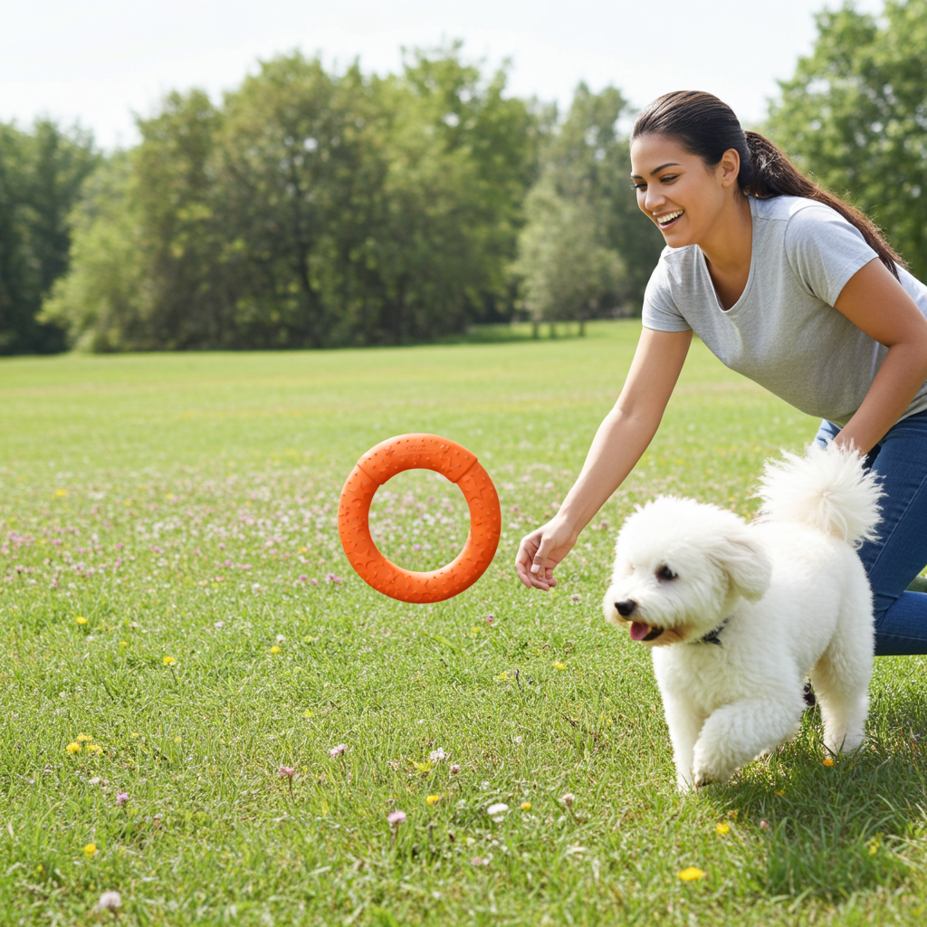 Gummi-Spielzeugring von FitStart Pets für Hunde – langlebiges Hundespielzeug für Spiel und Bewegung.