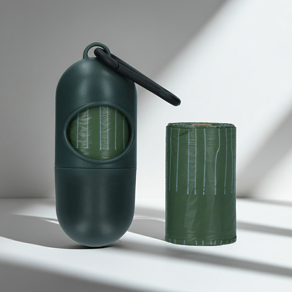 FitStart Pets Hund Basic Kotbeutel-Spender – kompakter Spender für Hundekotbeutel, ideal für Spaziergänge und unterwegs.